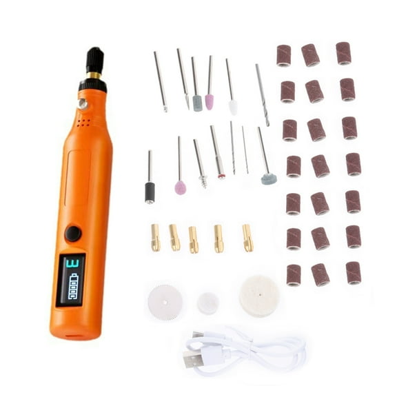 lanema High Accuracy Miniature Electric Carving Tool Set with Digital Display 43Pieces for Craftsmen Intricate Craftwork Repair