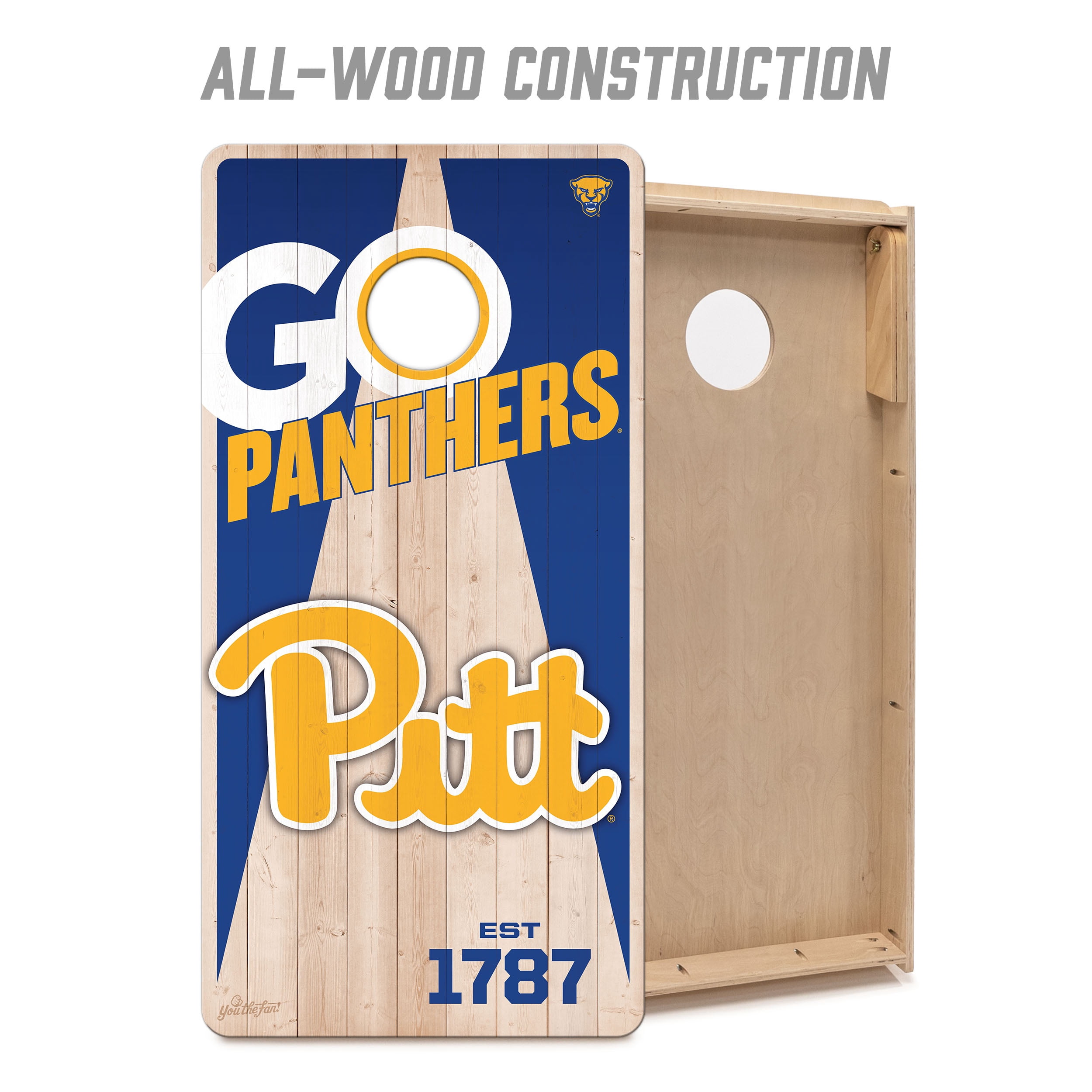 YouTheFan NCAA Pittsburgh Panthers 2' x 4' Cornhole Game No Bags