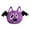 purple,white, variant on Cute Devil Plush Toy with Red Horns and Bat Wings, Soft Round Stuffed Animal with Star Eyes, Spooky Halloween Plush Toy for Kids