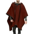 thumbnail image 2 of LOVZFMLL Cloak for Men Casual Vintage Oversized Long Hooded Sweatshirt Robe Long Sleeve Spring Fall Outfits Pullover Tops, 2 of 3