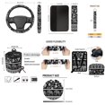 thumbnail image 7 of HUIACONG Boho Elephant Floral Car Seat Covers Full Set 14 Pcs Universal Fit Auto Interior Accessories with Steering Wheel Cover Seat Belt Pads Rearview Mirror Cover Coasters, 7 of 7