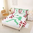 thumbnail image 2 of Erosebridal Mint Dripping Baseball Stitch & Batter Silhouette Graphic Queen Sheet Sets 4 Pieces, Baseball Graphic Bed Set for Boys And Girls Kids,Lightweight Room Decor, 2 of 5