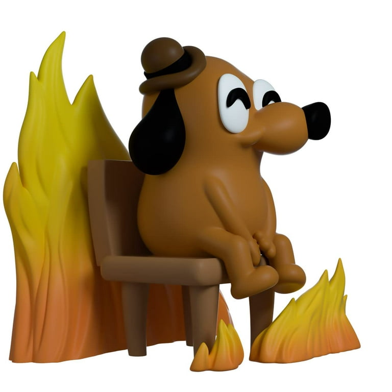 Youtooz This is Fine Dog, 3.7 Vinyl Figure of This is Fine Meme Dog 