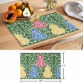 thumbnail image 6 of Green Gourd Placemats Set of 6 Modern Abstract Art Floral Place Mats Indoor Wipeable Table Mats Washable Cloth Dining Table Placemats for Kitchen Holiday Party Home Decor 13x19 Inch, 6 of 9