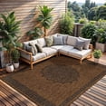 thumbnail image 6 of Outdoor Rug 6x9 Medallion Modern Area Rugs For Indoor And Patios Kitchen Hallway Mats Washable Porch Deck Outside Carpet (medallion 6 X 9), 6 of 9