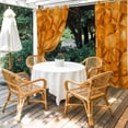 thumbnail image 4 of Outdoor Curtains for Patio Waterproof, Orange Geometric Outdoor Privacy Panels Grommet, Modern Luxury Aesthetic Abstract Motifs Blackout Outside Curtains for Porch/Cabana 54"x95", 1 Panel, 4 of 8