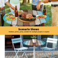 thumbnail image 6 of Elastic Fitted Round Tablecloth, Aqua Teal Waterproof Stretch Table Cover for 45"-54" Tables, Farmhouse Wood Grain Vintage Brown Striped Washable Outdoor Tablecloths for Patio, Picnic, Camping, 6 of 9