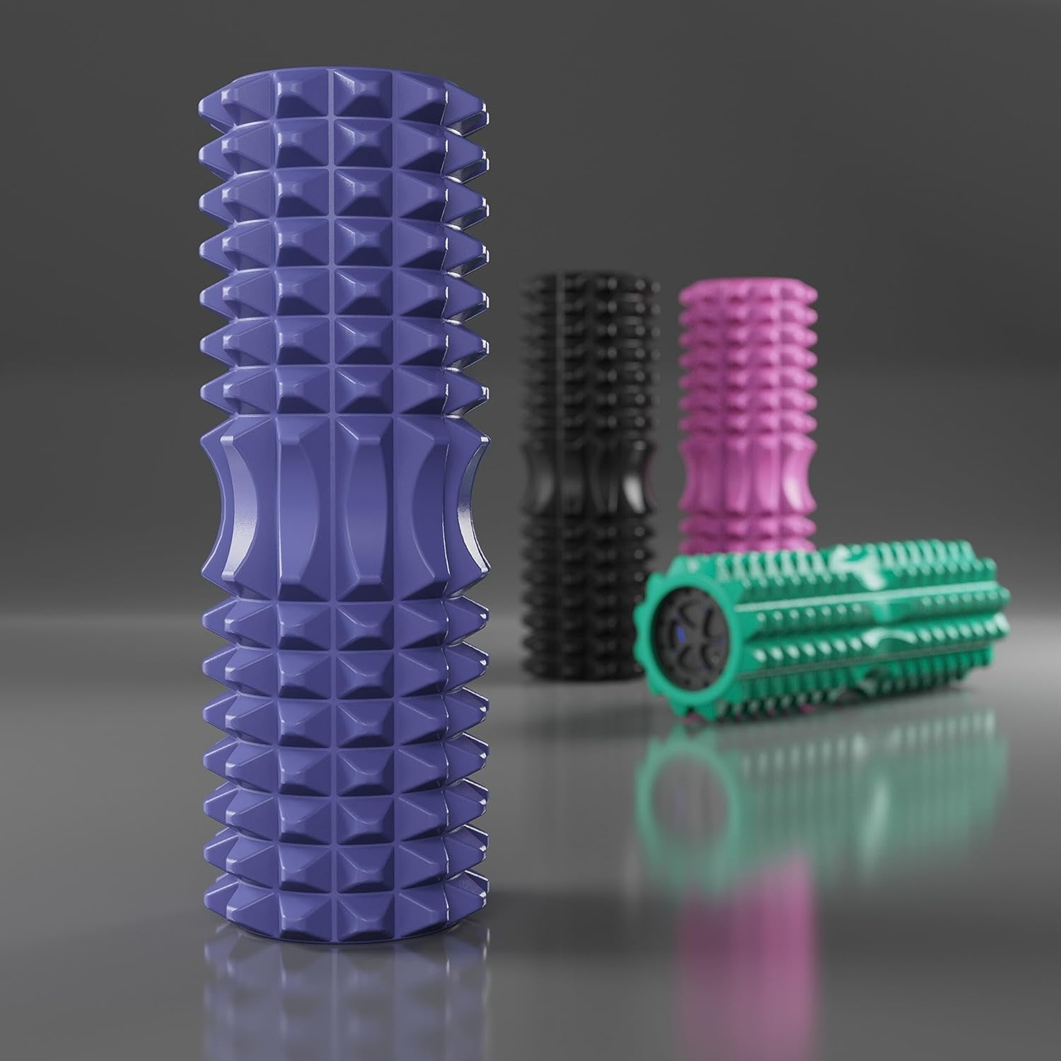 Nordic Lifting Vibrating Foam Roller – 5-Speed Deep Tissue Back Roller for Muscle Massage & Recovery Blue