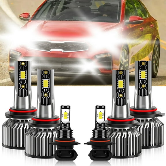 VEHIFOMO For Kia Forte 2021-2021 9005 9005 9145 LED Headlight Fog Light Bulbs Combo 6500K