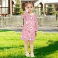 thumbnail image 5 of Girls' long-sleeved dress Rabbit Bow Love Heart Girls' A-line dress with ribbed cuffs Soft and comfortable, 5 of 6