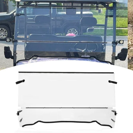 Kojem Front Windshield for 2001-2008 Polaris Ranger 500 700/Crew XP 700 Clear Folding Windscreen