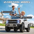 thumbnail image 4 of Ford F150 Electric Car for Kids, 12V Ride on Cars Toys for Toddler with Remote Control, Powered Ride on Car with Bluetooth LED Light, Gift for Boys Girls 3-6, White, 4 of 8