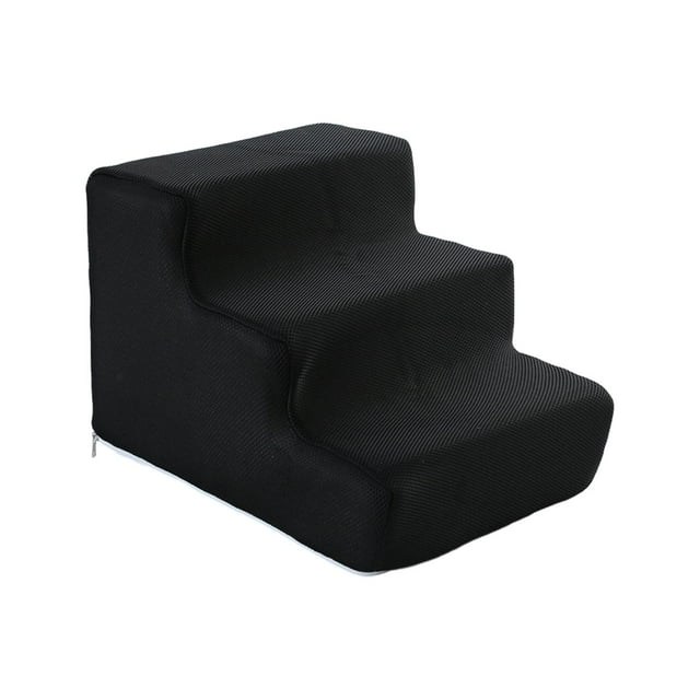 Escaleras para perros, rampas para gatos, escaleras para mascotas, escalones para perros, base estable y antideslizante. S 3 pasos negro