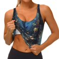 thumbnail image 3 of Pofeuu Underwater Dolphin Print Sports Bra for Women Sexy Vest Yoga Running Gym Fitness Crop Bras Tops-Large, 3 of 8