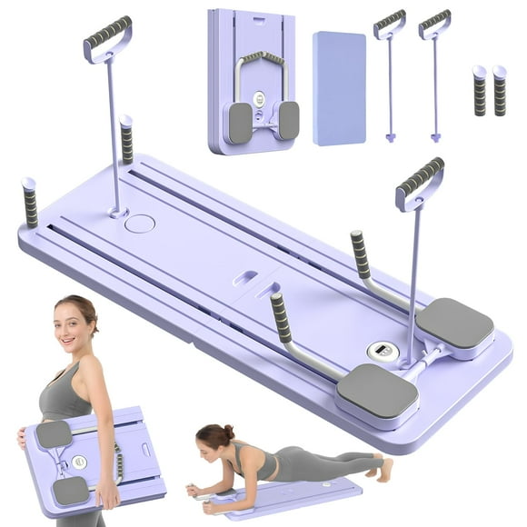 Pilates Board, Pilates Reformer Set, Portable Foldable Abdominal Board Trainer Pilates Exerciser,Multifunctional Abdominal Pilates Board