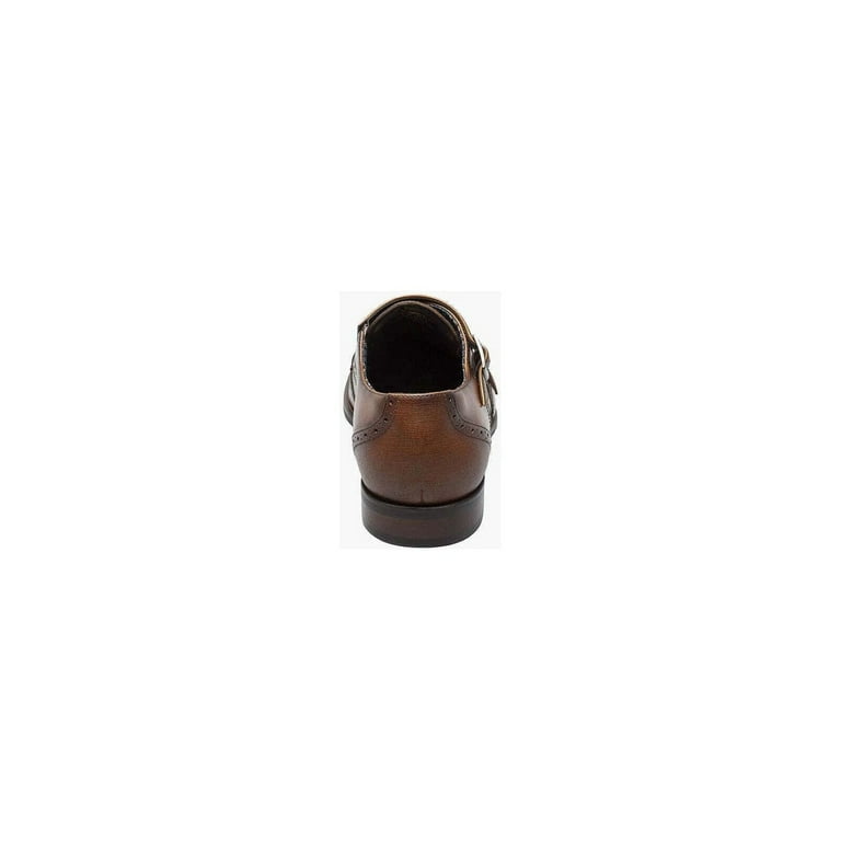 Stacy Adams Karson Wingtip Double Monk Strap Shoes Leather Cognac 25570 221 Walmart