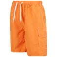 thumbnail image 2 of iBerryNY Mens Swim Trunks Adult Male Board Shorts Quick Dry, Cargo Pocket, Orange, Medium, 2 of 5
