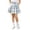 Sky Blue, variant on TIREOW Girls Preppy Pleated Skirts Elastic Waisted A Line Short Skirt School Uniform Versatile Plaid Skirts with Lining Shorts