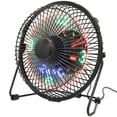 thumbnail image 1 of OSALADI Mini Desktop USB LED Clock Cooling Fan Portable Metal Real time Calendar Temperature Display Fan for Home and Office, 1 of 3