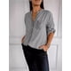 thumbnail image 4 of Camiseta informal de algodón con escote en V y lentejuelas de manga corta, camiseta informal con escote en V y lentejuelas brillantes, camiseta Runaivete, 4 of 6