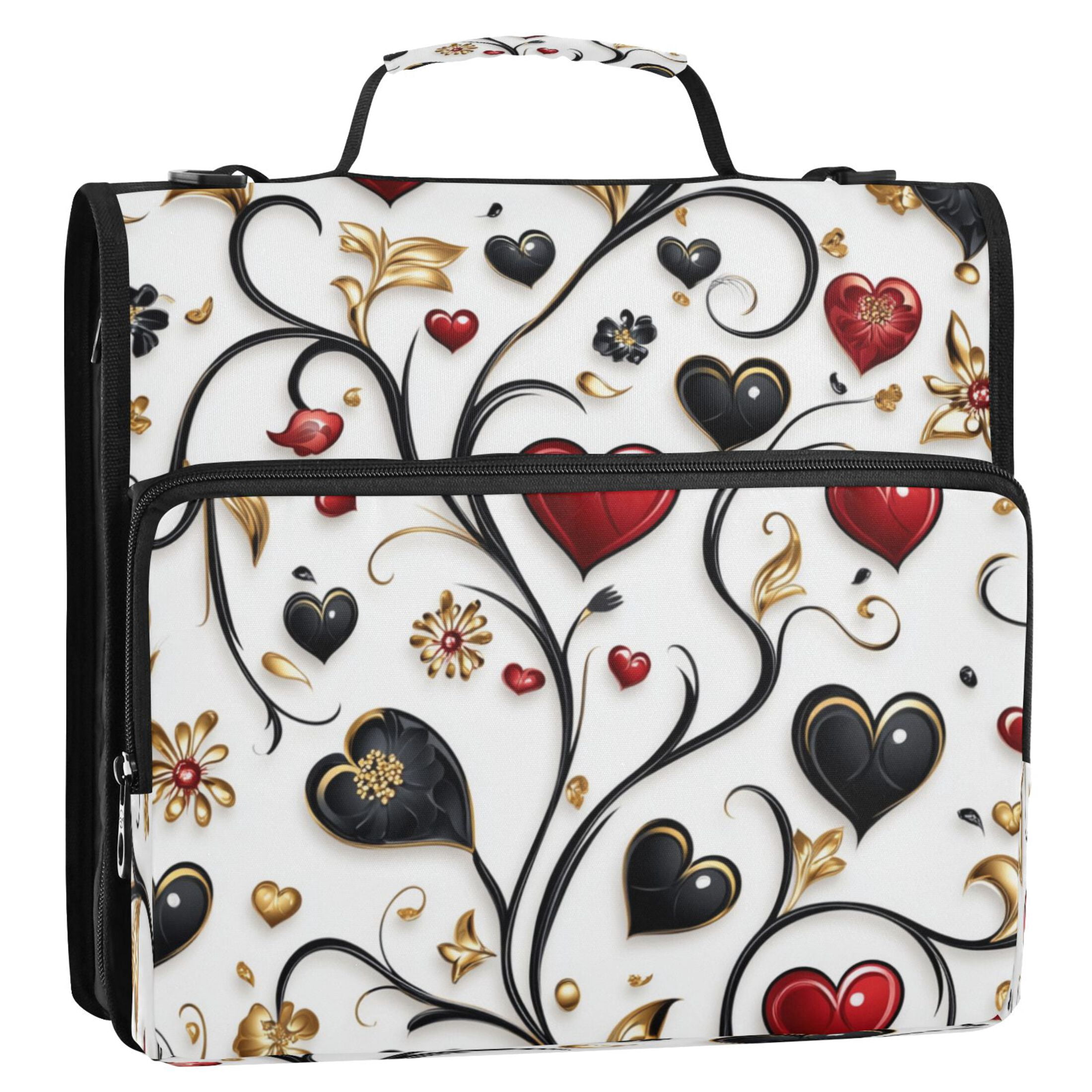 YAZAOO Zipper Binder trapper keeper Documents Organized Design Ornate Affection Printed