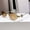 Gold frame, light brown, variant on Diamond-embellished oval metal eyeglass frame, pearl rimless glasses, high-end look, suitable for prescription lenses or non-prescription lenses, fashionable and versatile