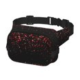 thumbnail image 2 of Fotbe Red Glitter1 Cangurera Cuadrada con Estampado de Doble Capa, Bolsa de Cintura Ajustable Mini para Hombres y Mujeres, 2 of 9