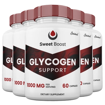 Sweet Boost Glycogen Support Capsules Maximum Strength Formula Sweet Boost Pills For Men and Women Blood Supplement (5 pack)