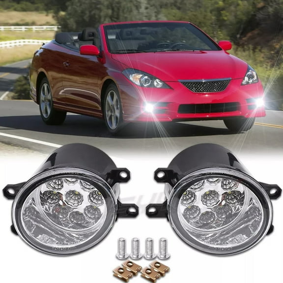 For Toyota Solara 2007 2008 2009 2010 Pair Bumper Clear Fog Light Driving Lamps