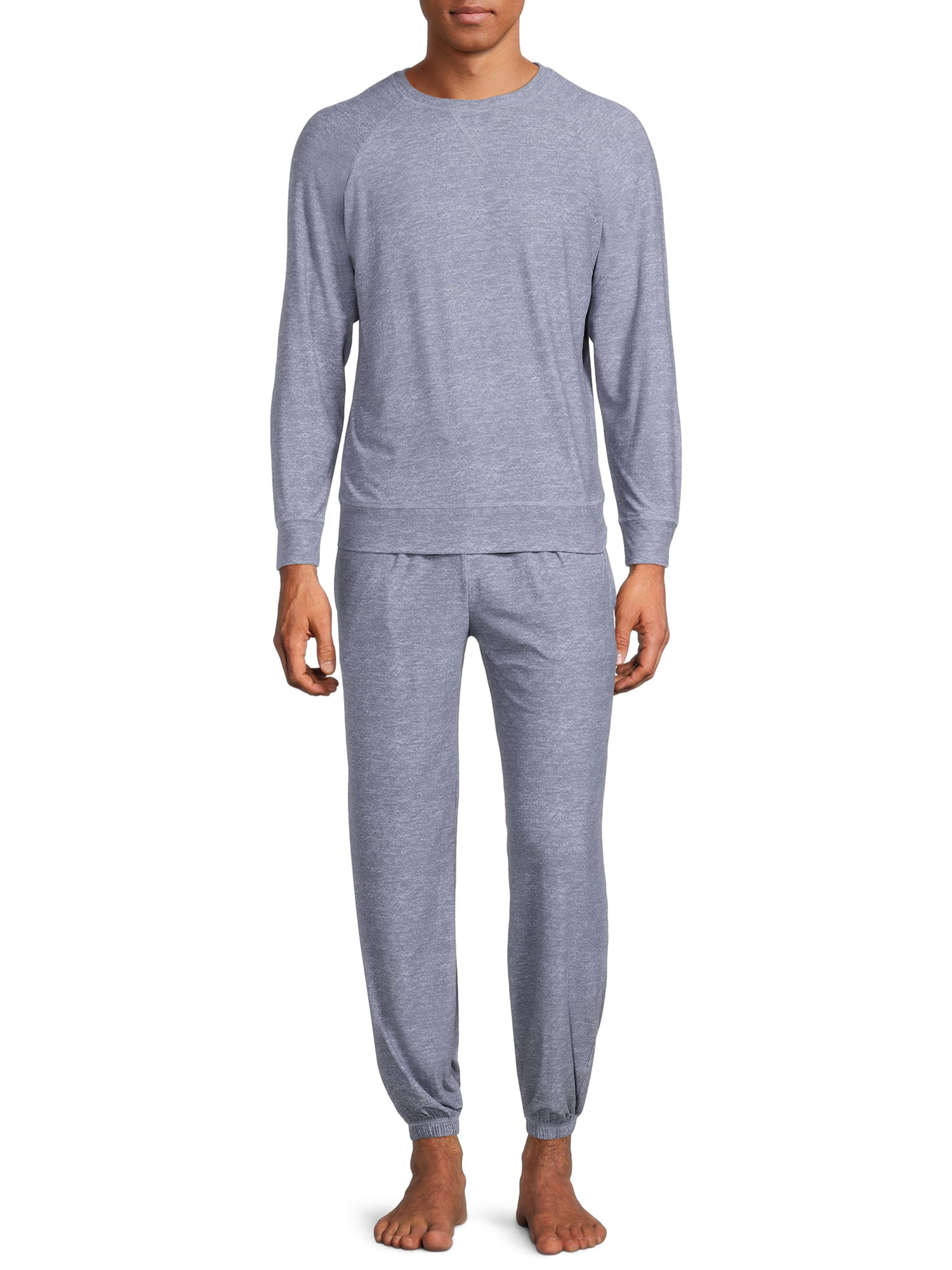 ANDE Men's Raglan Long Sleeve Top & Jogger Sleepwear Set, Sizes S-2XL ...