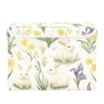 thumbnail image 7 of Yayeee Collapsible Cube Storage Bin with Lid Fabric Closet Decorative Basket with Handles, Floral Rabbit, 7 of 7