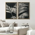 thumbnail image 4 of IDEA4WALL Framed Canvas Print Wall Art Set Mid-Century Geometric Palm Leaf Plants Fine Art Decorative Bohemian Minimalist Chic Artwork for Living Room, Bedroom, Office - Natural 24"x36"x2, 4 of 5