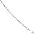 thumbnail image 2 of 925 Sterling Silver Rhodium Plated 2.2mm Singapore Chain Necklace Lobster Claw Closure 20 Inch Chain Necklace for Women, 2 of 2