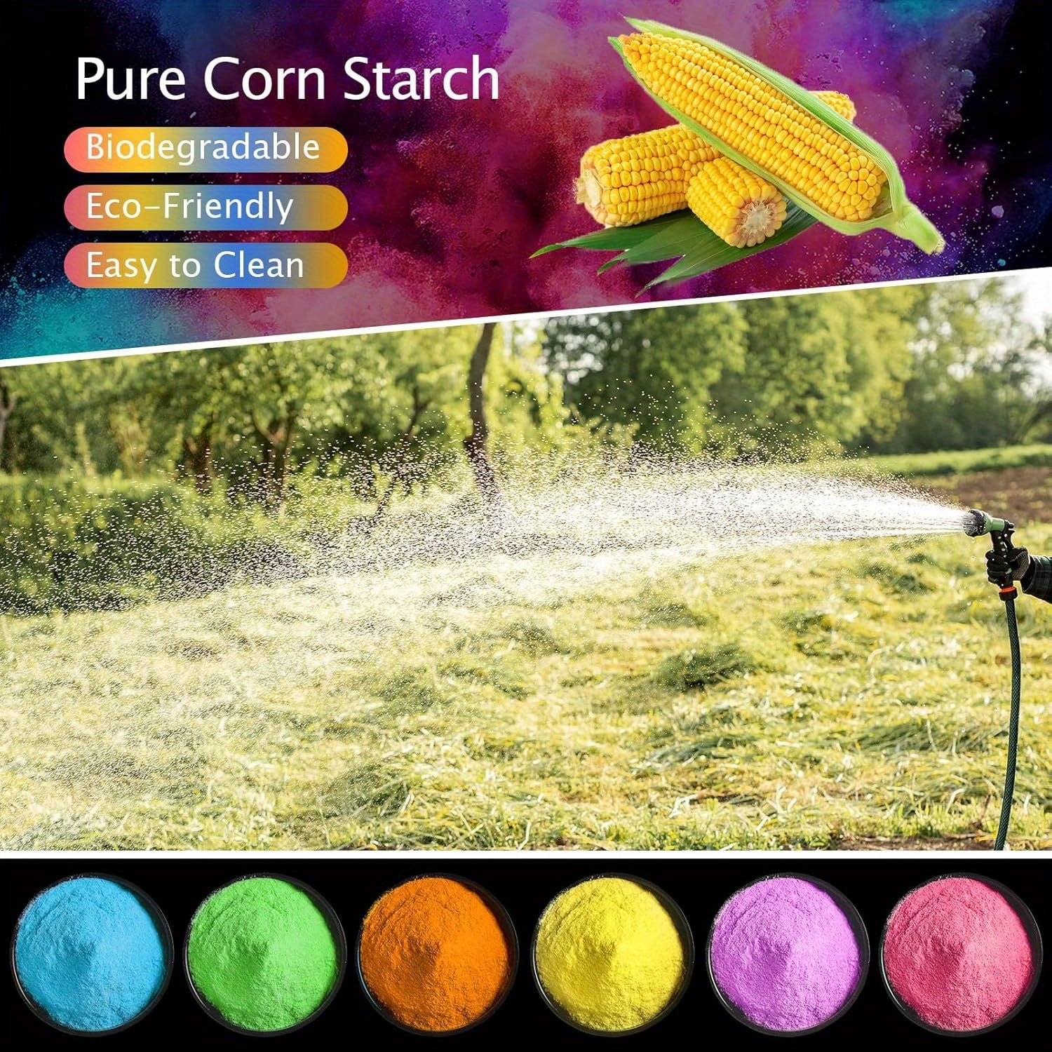 Colorful Reveal Powder Cannon for Gender Reveal, Wedding, Paintball, Sports Event, Photoshoots and Special Effects - Creative Colorful Smoke Bombs (Purple, 2 Pack)