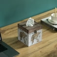 thumbnail image 3 of Facial Tissue Box Holder for Your Bathroom, Office, or Vanity with Decorative World Map Design, 3 of 7