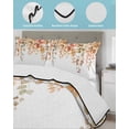 thumbnail image 4 of Quilts Full Size, Orange Botanical Soft Comforter Bedding Set for Bed, Watercolor Leaf Fall Thanksgiving Lightweight Quilted Bedspread with Pillow Cover(2 Pieces) for All Season, 78x90 Inch, 4 of 6