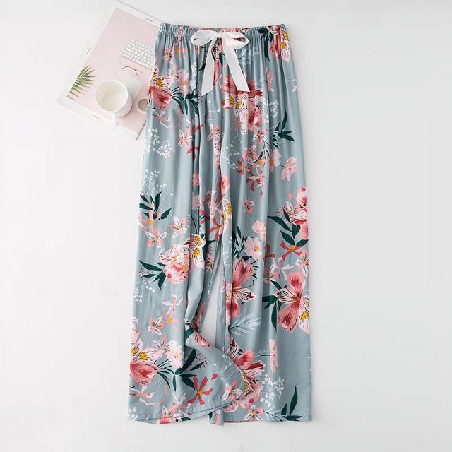 Pantalones de pijama de algodón de verano para mujer, pantalones holgados de talla grande, de pierna ancha, pantalones hasta los tobillos, prendas de vestir exteriores para mujer, algodón