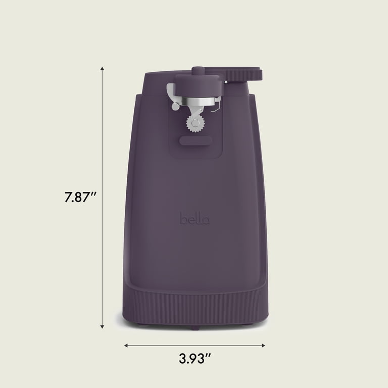 bella Electric Can Opener with Stainless Steel Cutting Blade and