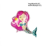 Mermaid Tail Party Headband Happy Birthday Bunting Banner Mermaid Birthday Party Decoration Girl Baby Shower Under the Sea Party