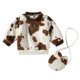 thumbnail image 1 of Gibobby Conjunto de camiseta de manga larga con estampado de y forro polar grueso y cálido para niñas pequeñas(Marrón, 18-24 Meses), 1 of 5