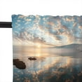 thumbnail image 4 of 1 Panel Ocean Coastal Kitchen Valance Curtains for Windows, Nature Sky Cloud Lighthouse Window Treatment Rod Pocket Drapes Valances for Bathroom, 54" X 18", 4 of 6