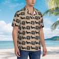 thumbnail image 5 of Balery Dachshund Dog Woof Print Men's Hawaiian Shirts Short Sleeve Beach Shirt Relaxed Fit Vacation Button Down Shirts-XX-Large, 5 of 9