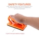 thumbnail image 3 of Bloque De Empuje De Seguridad De Plástico Recto Multifuncional Con Mango De Empuje De Agarre Máximo Para Carpintería, Carpintería, Sierra De Mesa, Enrutador Ensamblador (Naranja) 2 Piezas seitruly TO003061-00, 3 of 7