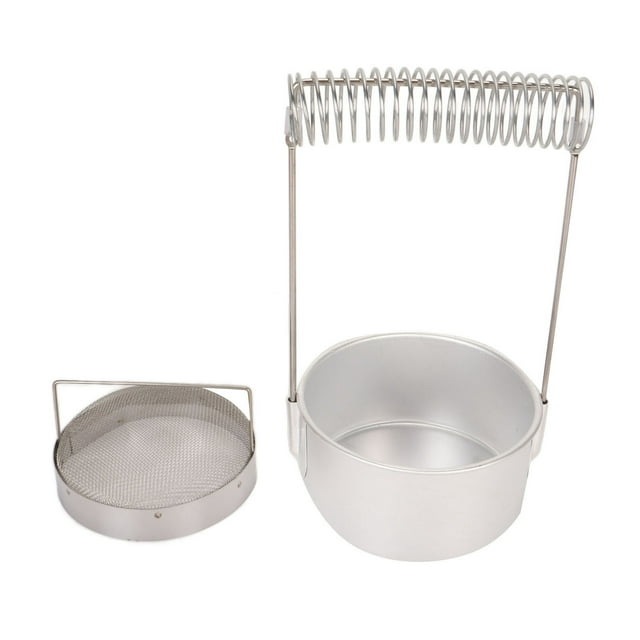 Limpiador de pinceles con resorte de aluminio y colador de luz desmontable para acuarela, acrílico y óleo.