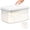 6.34Qt-Rectangle, variant on Airtight Flour Container 6.34 QT, Clear PET Plastic Food Storage Container Bin with Pop Up Lids For Rice Flour Sugar, Dry Food Holder for Kitchen Pantry Organization and Storage
