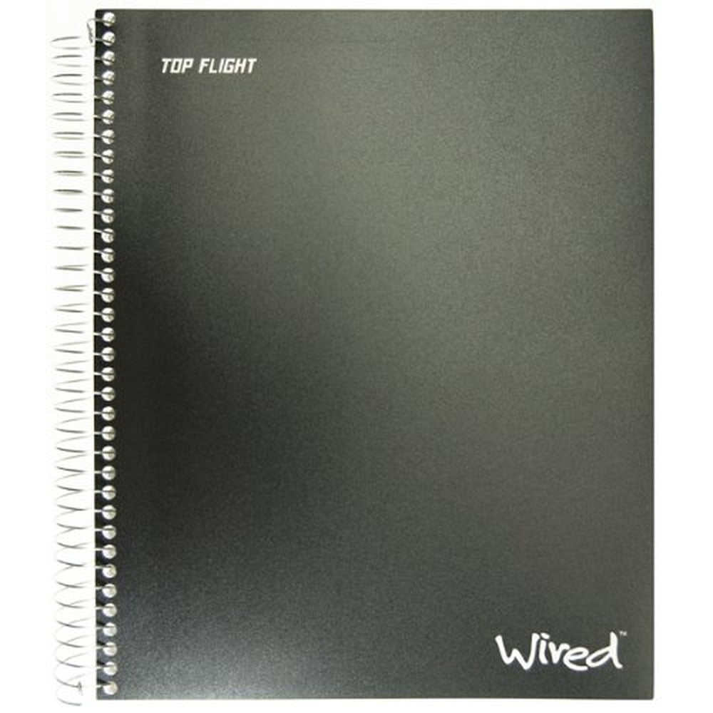 Top Flight Wired 5 Subject Wirebound Notebook College Rule Color May Vary (Pack of 4)