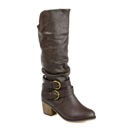 Journee Collection Late Women's Tall Boots Color: Dark Brown Size: 8.5