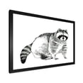 thumbnail image 2 of Designart 'Black and White Portrait Of Raccoon' Farmhouse Framed Art Print, 2 of 4