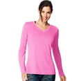 thumbnail image 1 of Hanes T-Shirt à Manches Longues à Col en V pour Femmes Sport Cool DRI Performance, m, 1 of 2