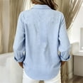 thumbnail image 5 of Samdudou Fall Clothes for Women Long Sleeve Gingham Plaid Shirts Button Up Checkered Blouse Classic Vintage Pattern Work Apparel, 5 of 6